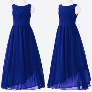 Chiffon royal blue maxi dress